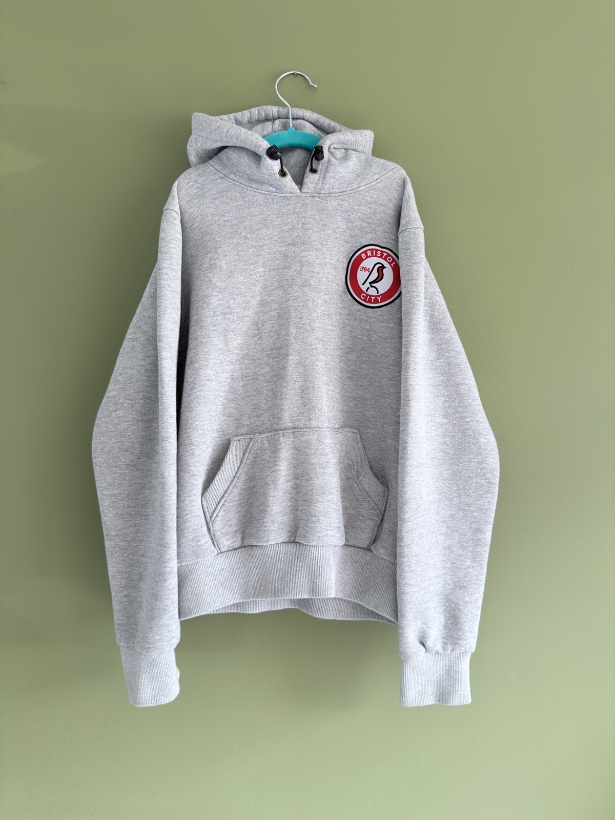 Bristol City FC Grey Pullover Hoodie Size 10 Years / 10