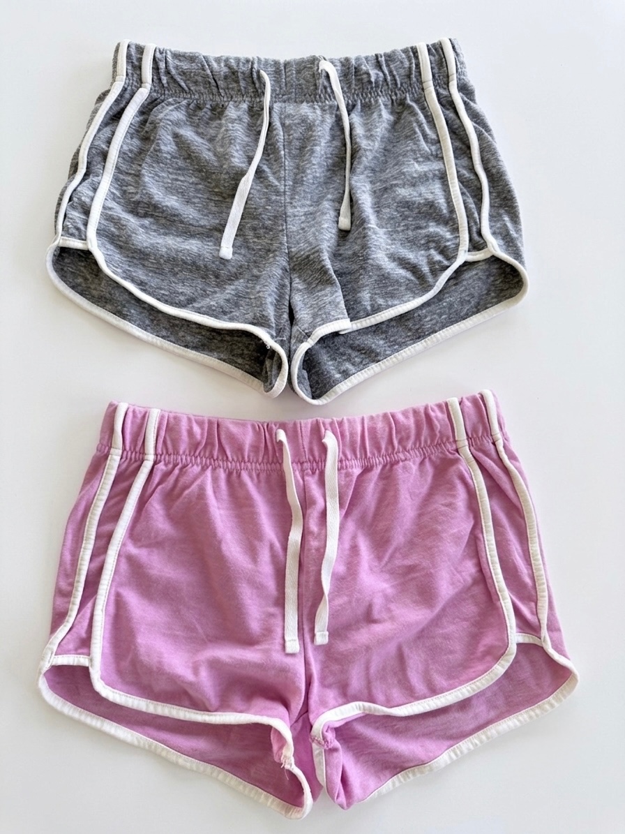Topshop Womens Jersey Runner Shorts Set 2 Pack Pink Grey Loungewear Gym UK 6