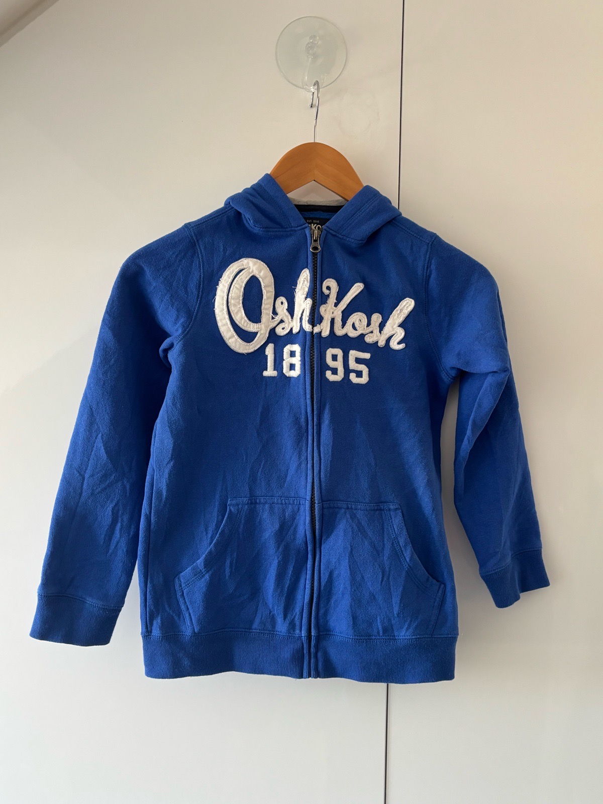 OshKosh B'gosh Boys Royal Blue Full-Zip Hoodie (Size 12)