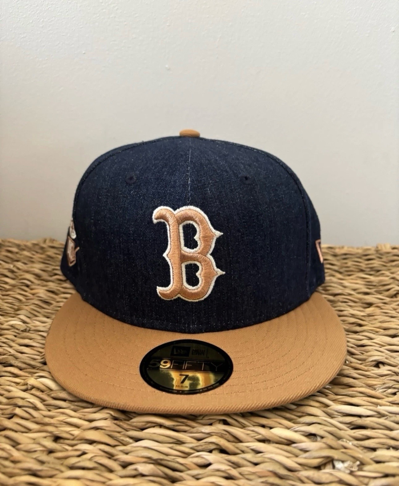 New Era Boston Red Sox 1967 World Series Denim Bronze 59FIFTY Fitted Cap Size 7