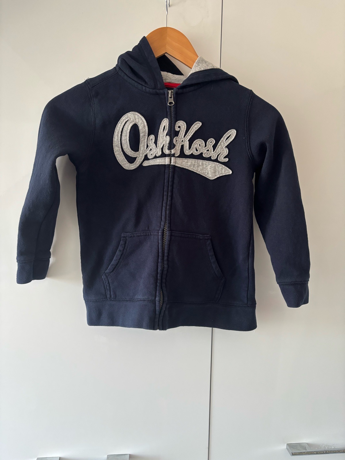 OshKosh B'gosh Boys Navy Blue Zip-Up Hoodie – Size 7