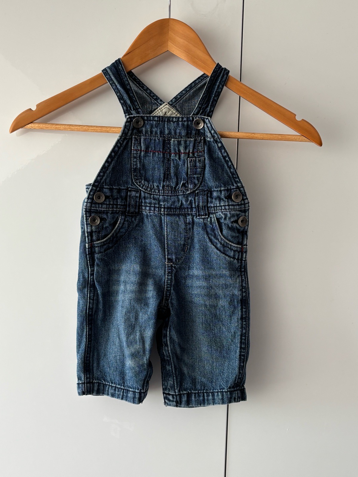 Genuine Baby OshKosh Denim Overalls / Dungarees (Size 6 Months)