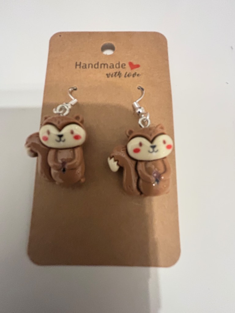 Sterling Silver Earrings - Squirrel - Brand New & Sealed!!