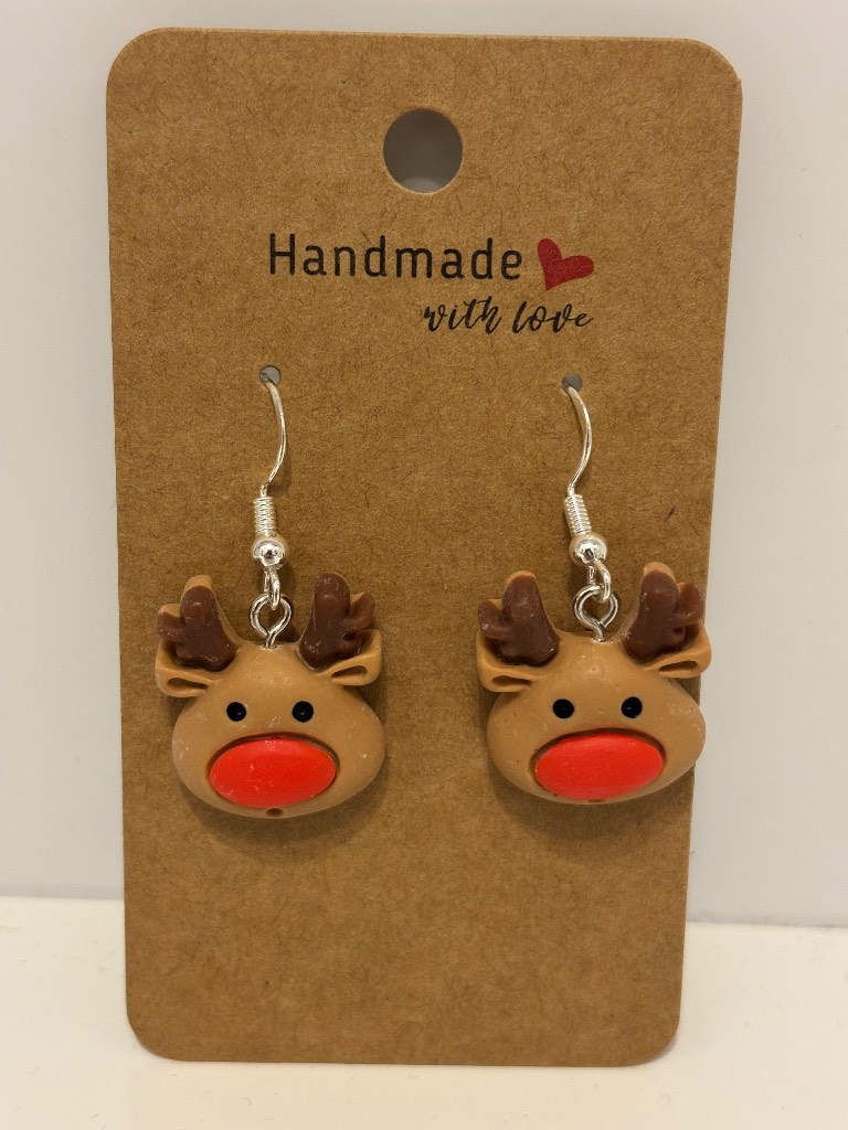 Sterling Silver Earrings - Reindeers - Brand New & Sealed!!
