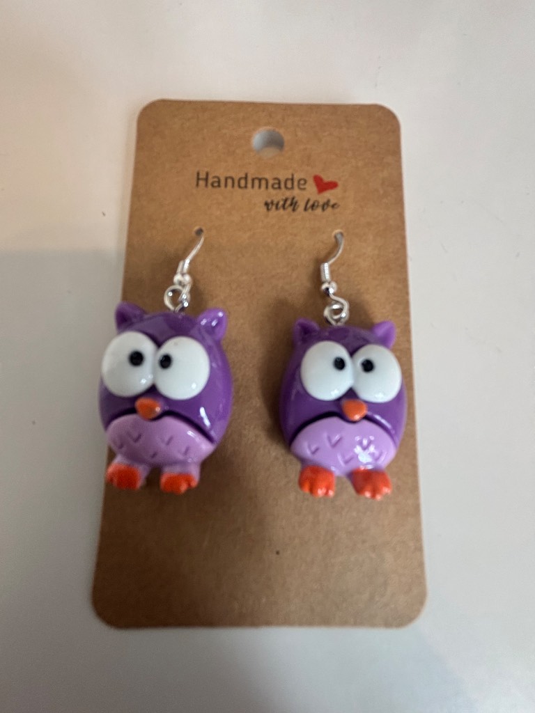 Sterling Silver Earrings - Owls - Brand New & Sealed!!