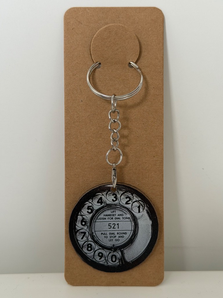 Retro Telephone Keyring - Brand New & Sealed!!