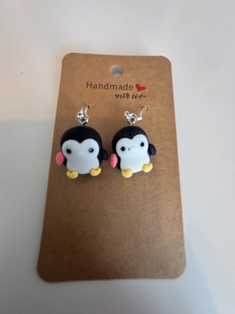 Sterling Silver Earrings - Penguins - Brand New & Sealed!!
