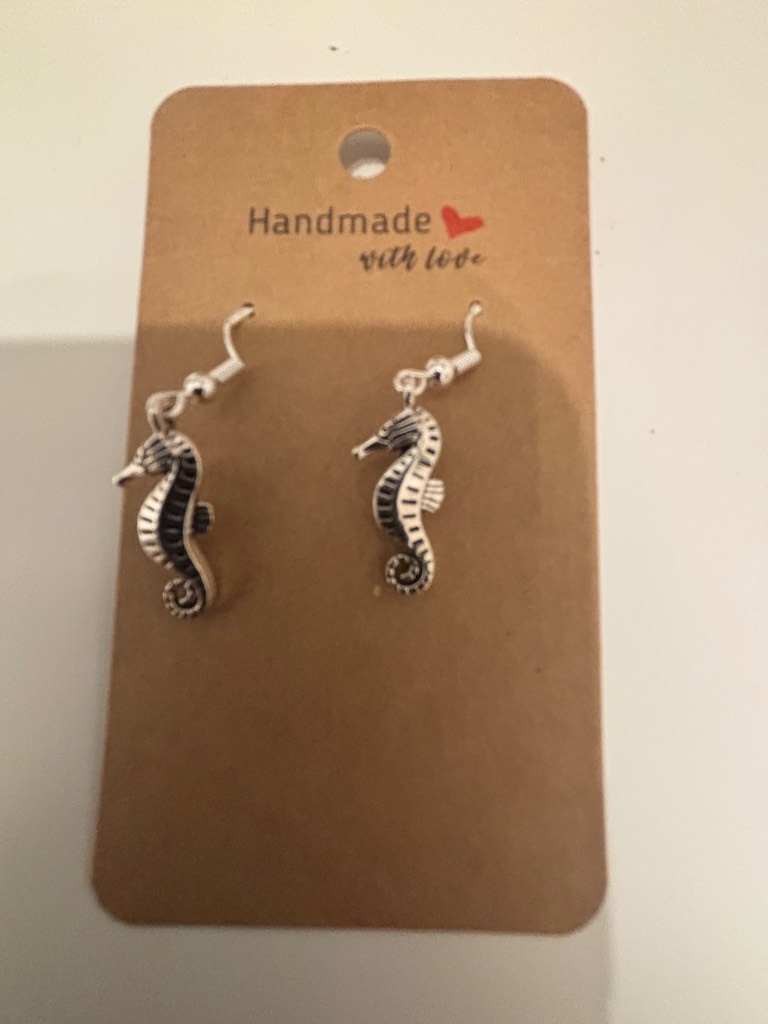 Sterling Silver Earrings - Seahorse - Brand New & Sealed!!