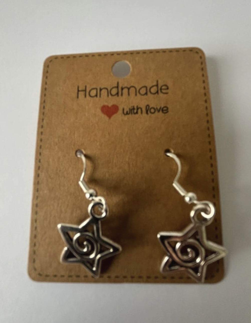 Sterling Silver Earrings - Star with Swirls - Brand New & Sealed!!