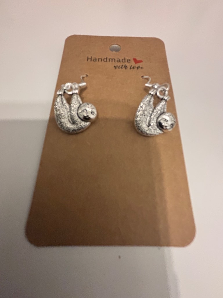 Sterling Silver Earrings - Sloths - Brand New & Sealed!!