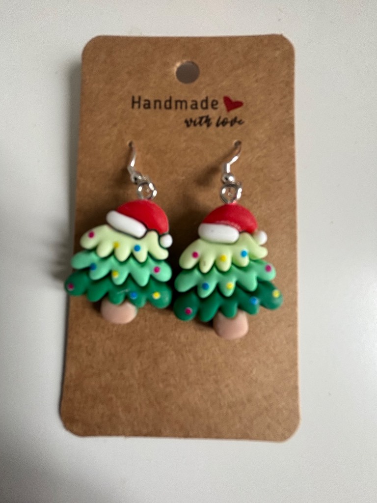 Sterling Silver Earrings - Christmas Trees - Brand New & Sealed!!