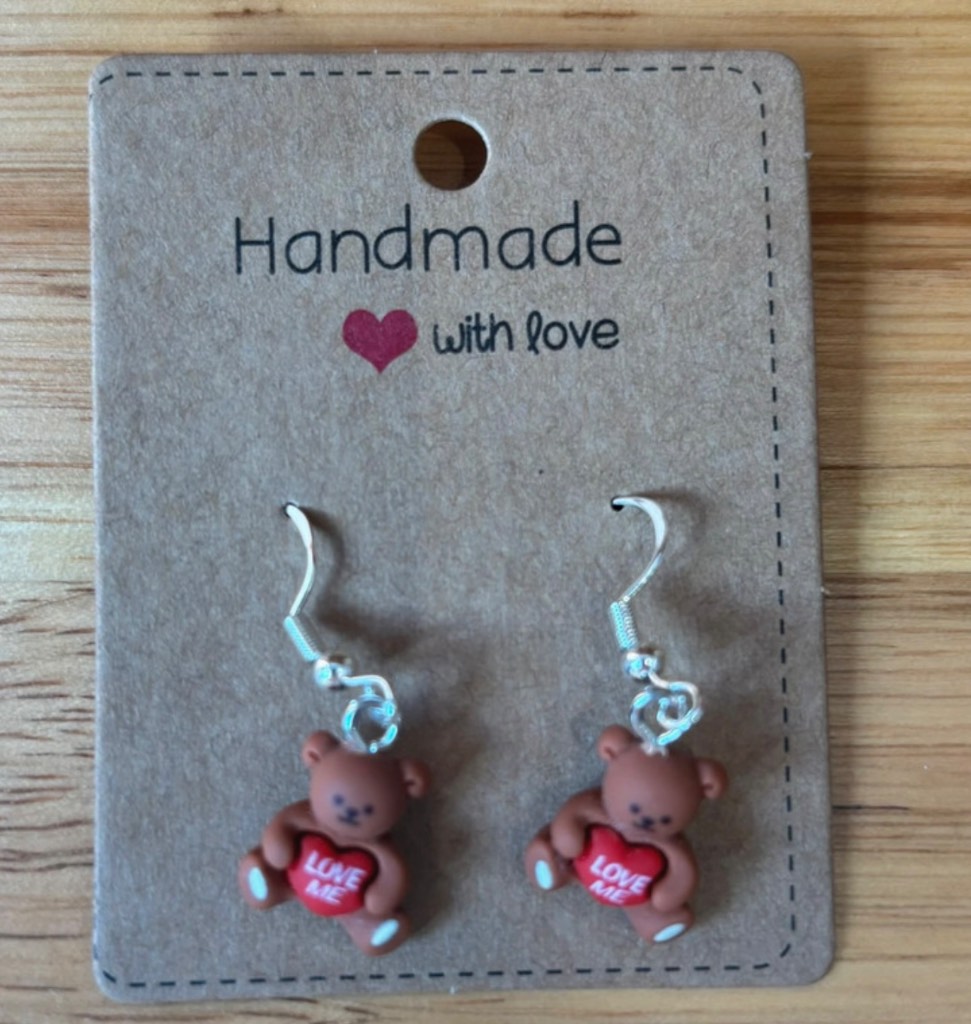 Sterling Silver Earrings - Teddy Bear - Brand New & Sealed!!