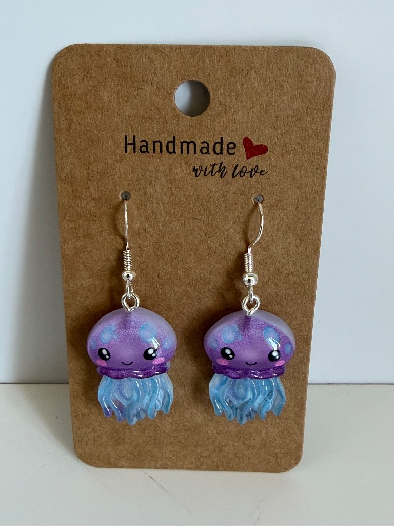 Sterling Silver Earrings - Jellyfish - Brand New & Sealed!!
