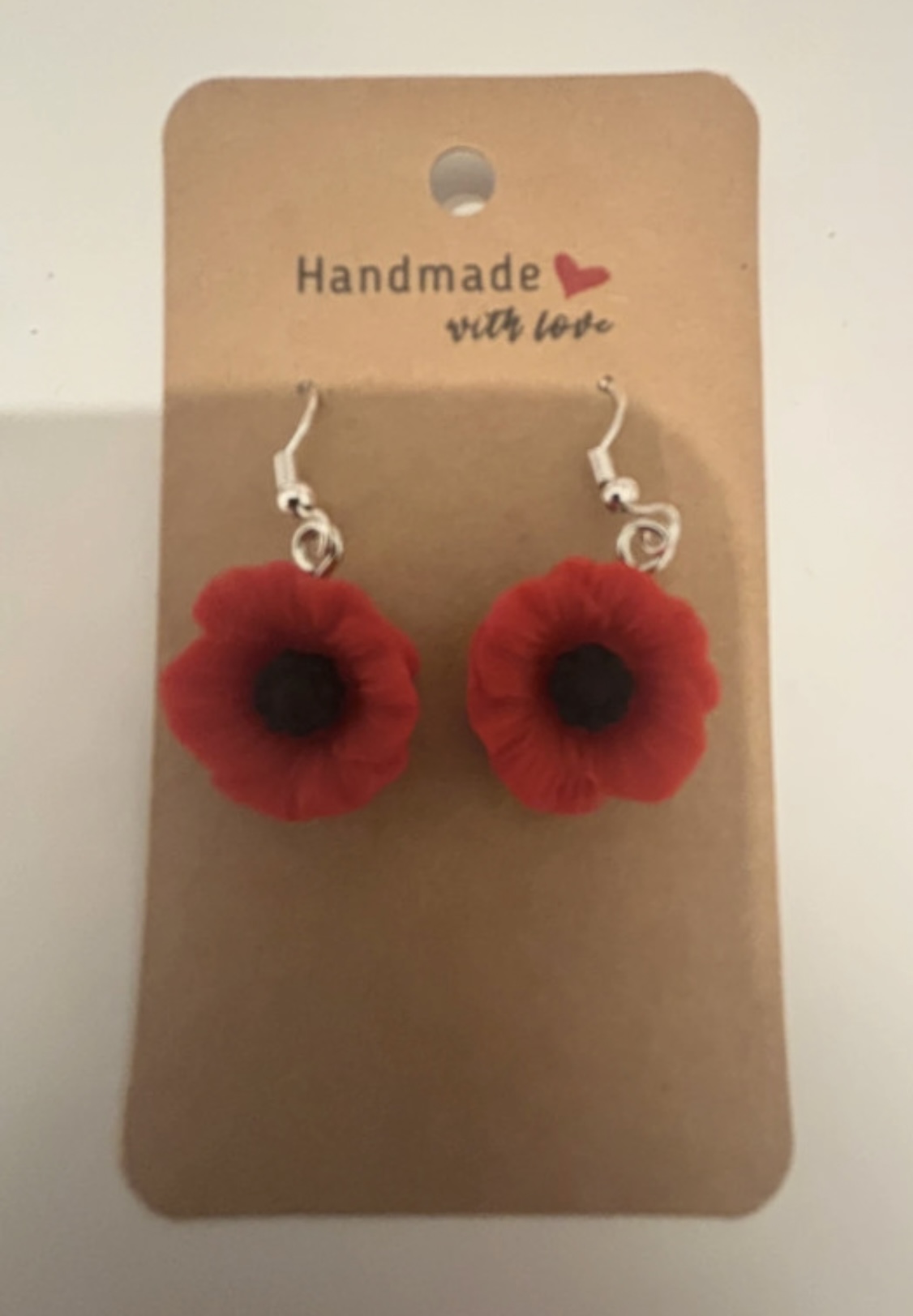 Sterling Silver Earrings - Poppies - Brand New & Sealed!!