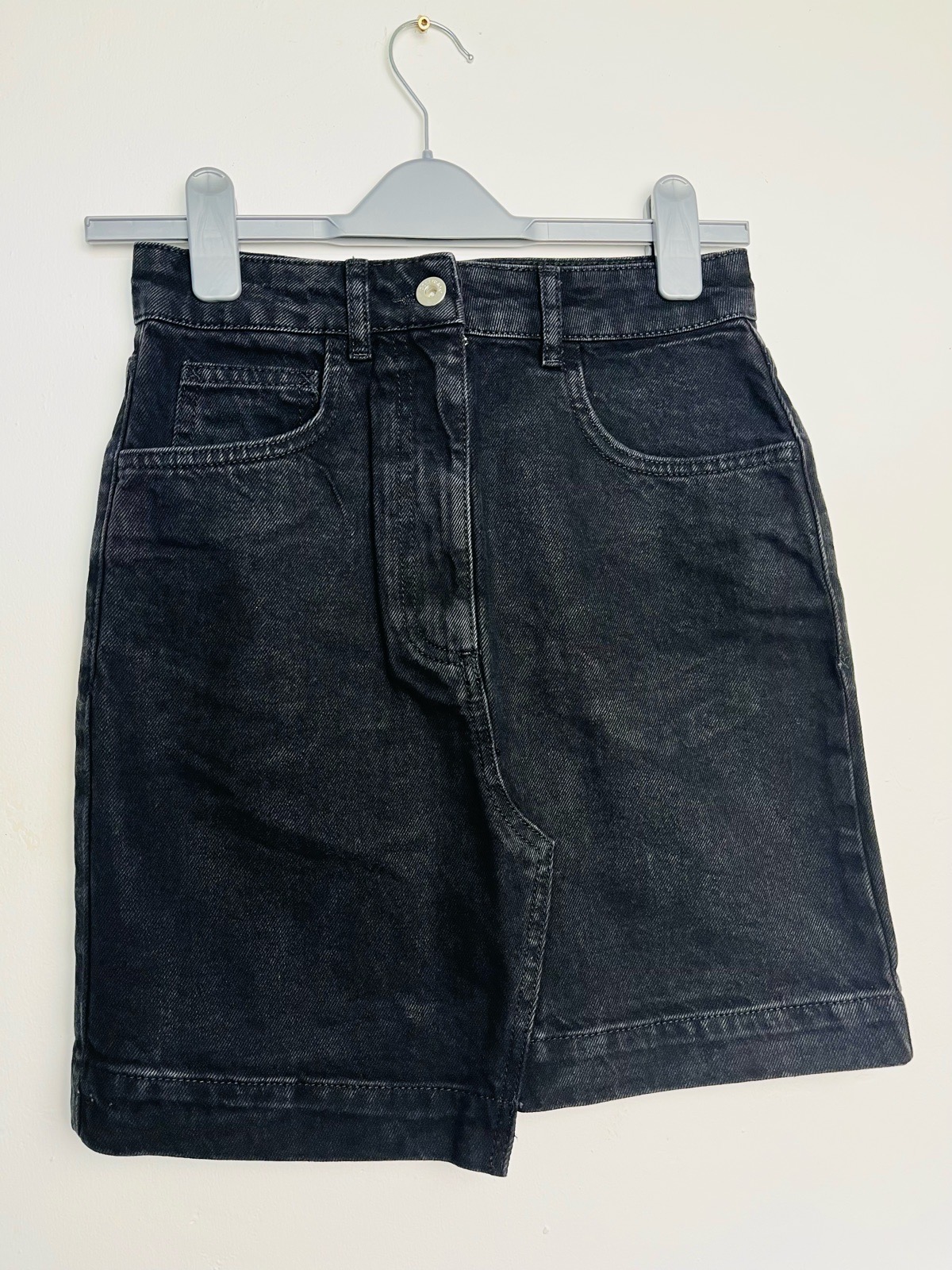 Collusion denim mini skirt
