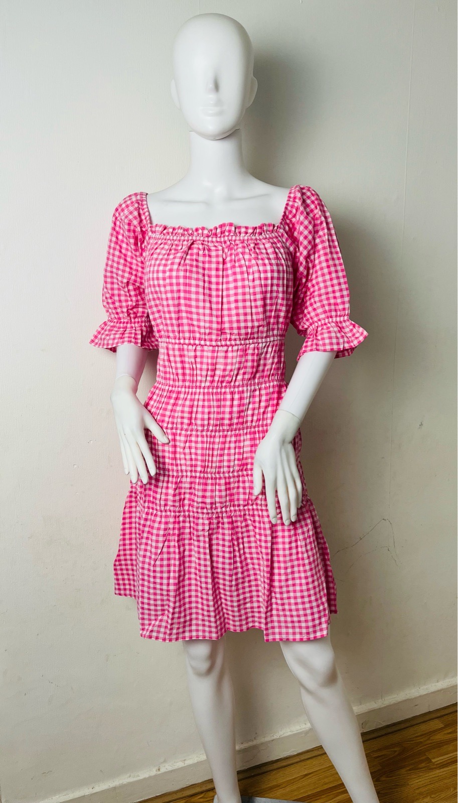 Influence shirred mini dress