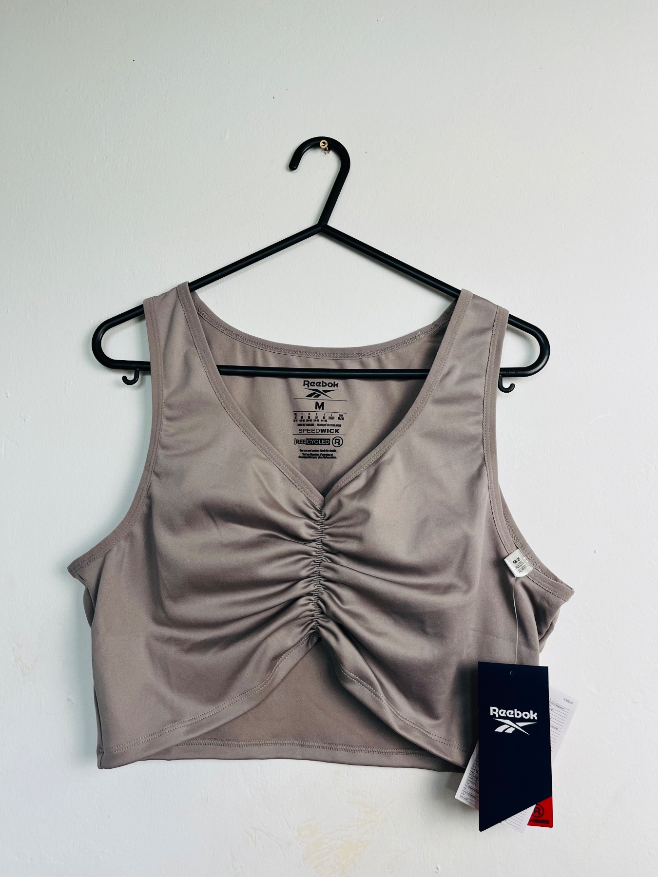 Reebok training studio ruched tank top