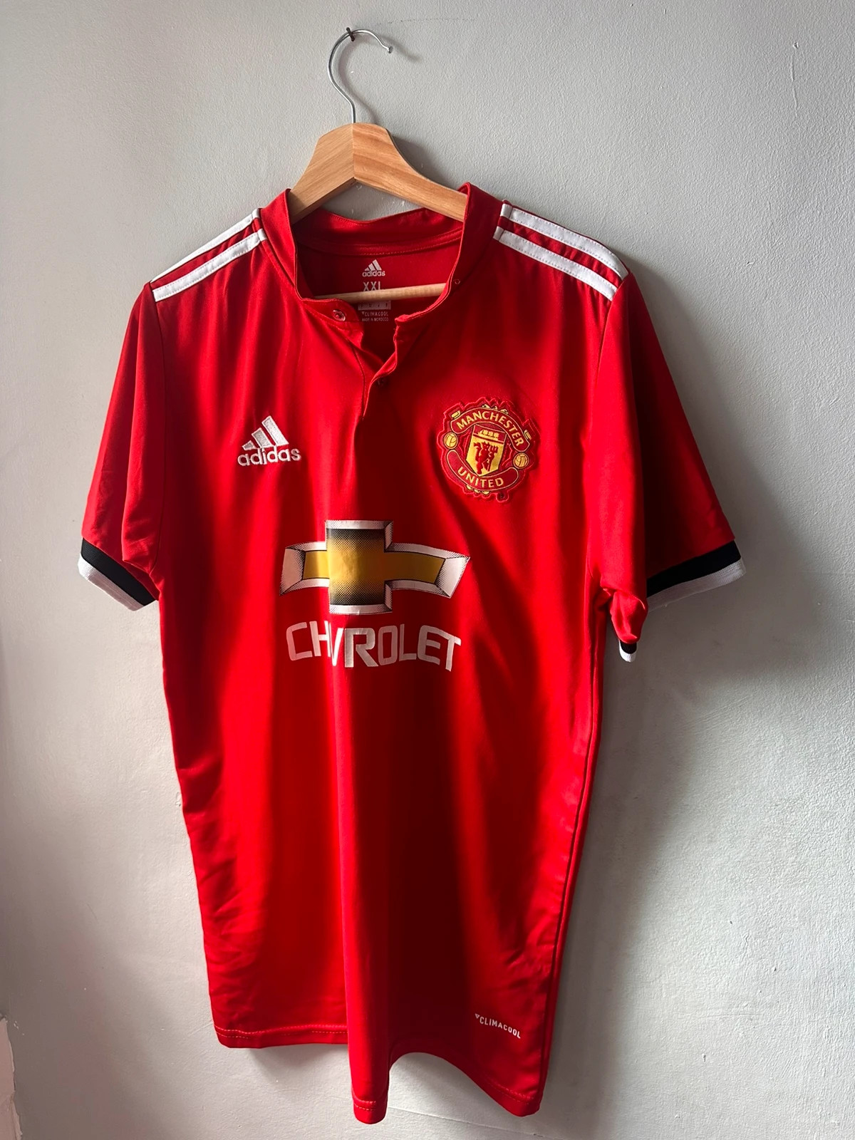 Manchester United 2016/17 Home Jersey XXL Pogba 6 Chevrolet Adidas