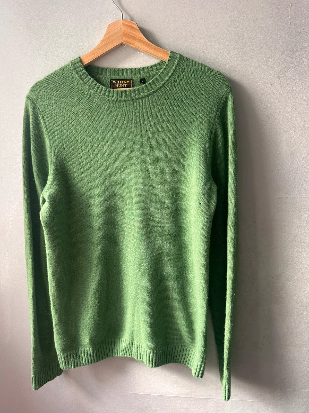 William Hunt Savile Row Green Jumper Size S Cashmere Blend