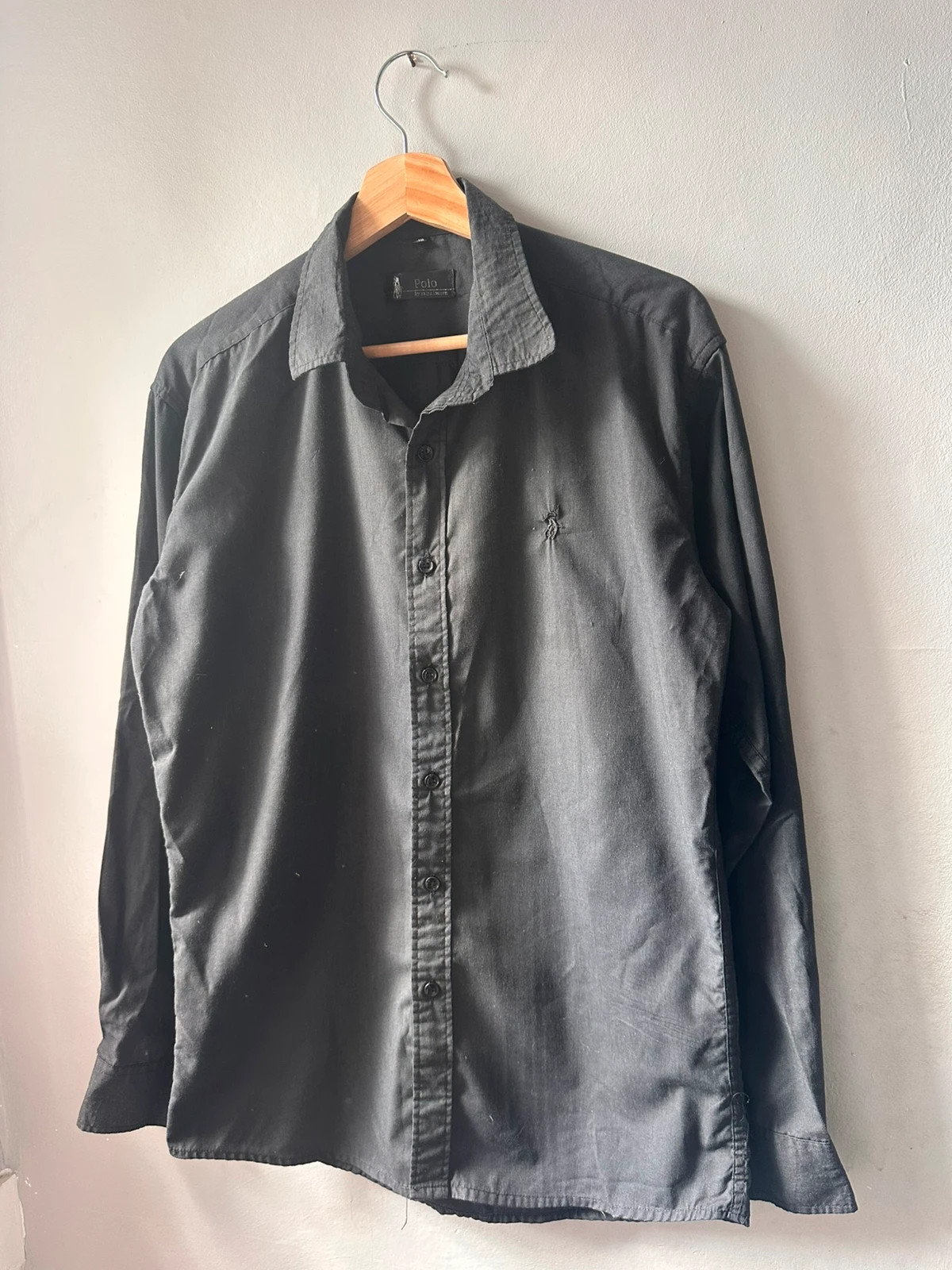 Polo Ralph Lauren Black Button Down Shirt Size XL Embroidered Pony Logo
