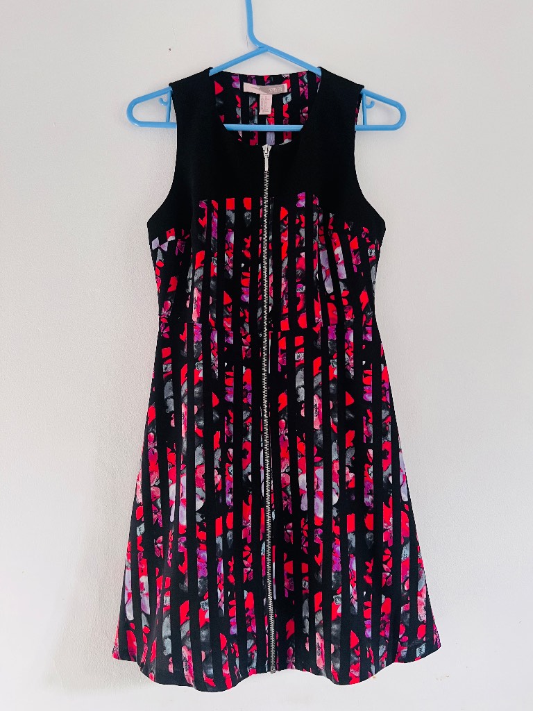 Forever 21 Sleeveless Zip‑Front Skater Dress - Size XS / UK 6‑8