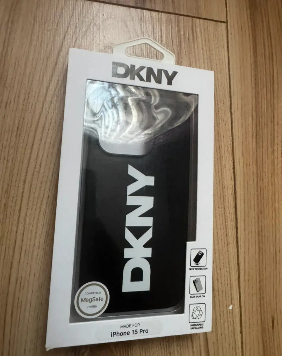Dkny designer phone case iPhone 15 pro black and white