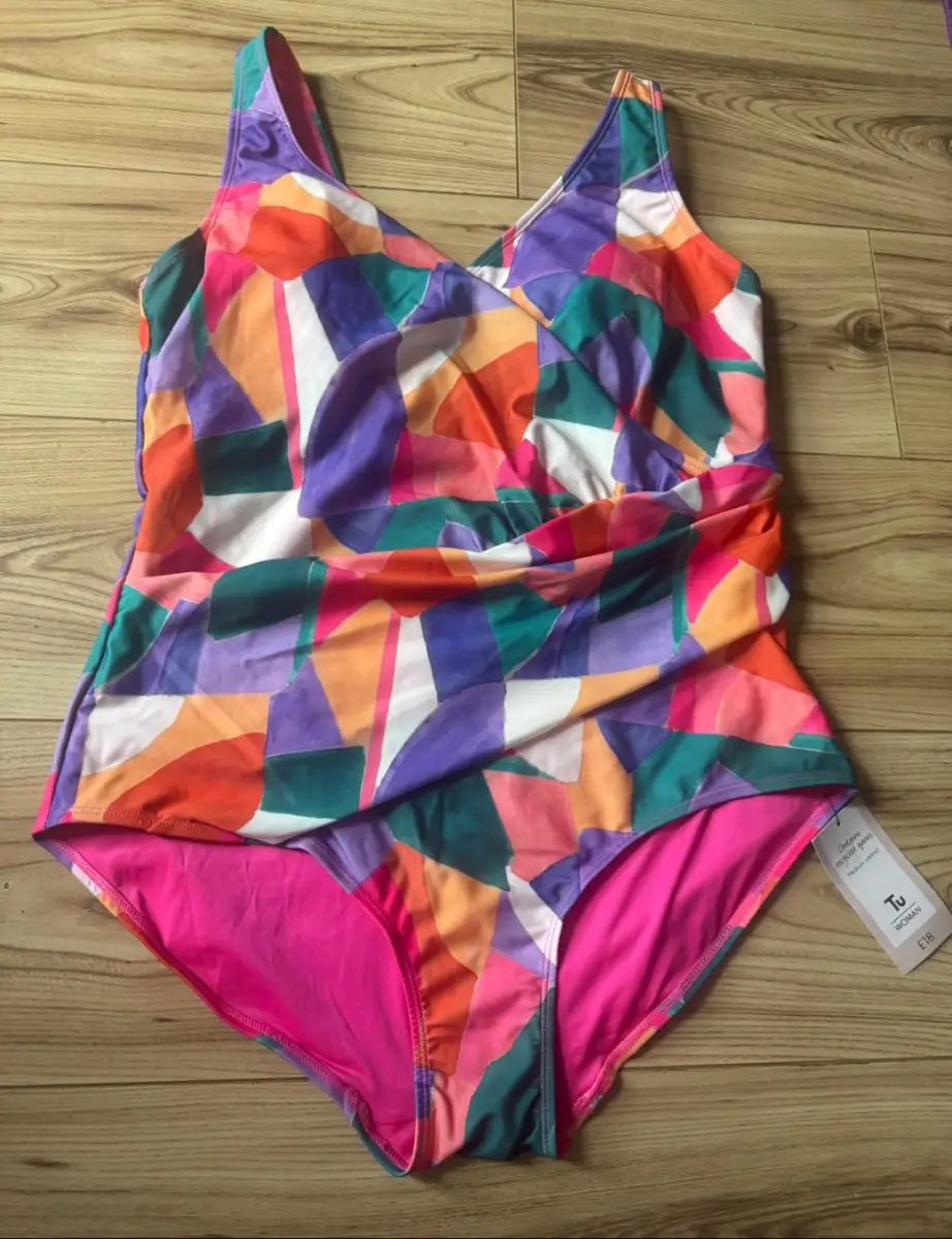 Ladies one piece swim suit size 18 multicoloured new sale now on summer sale