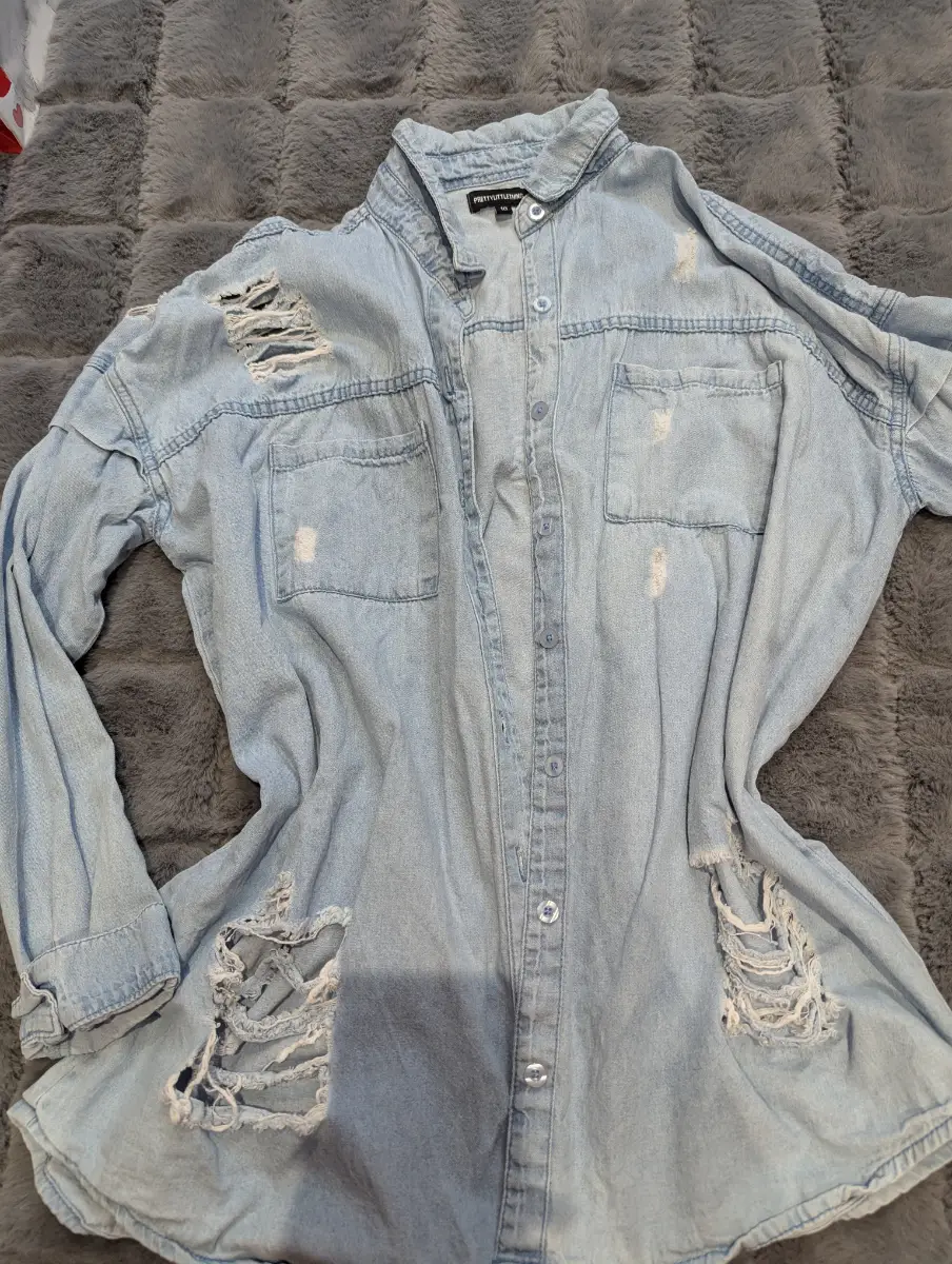 Cute PLT oversized soft denim shirt