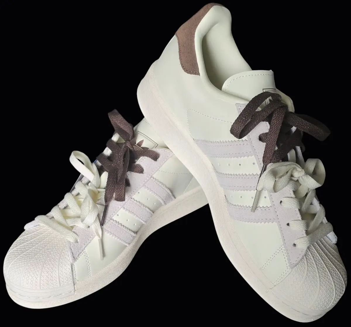BNWT Ladies Women's Girls Cream & Brown Latte Double Lace Up Trainers Sneakers - Size 8