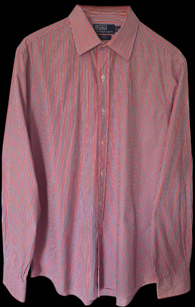 Polo by Ralph Lauren Men's Curham Custom Fit Striped Shirt - Size 16.5" Large