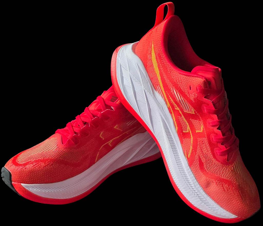BNIB Men's Red & Yellow Lace Up Running Trainers - Size 10