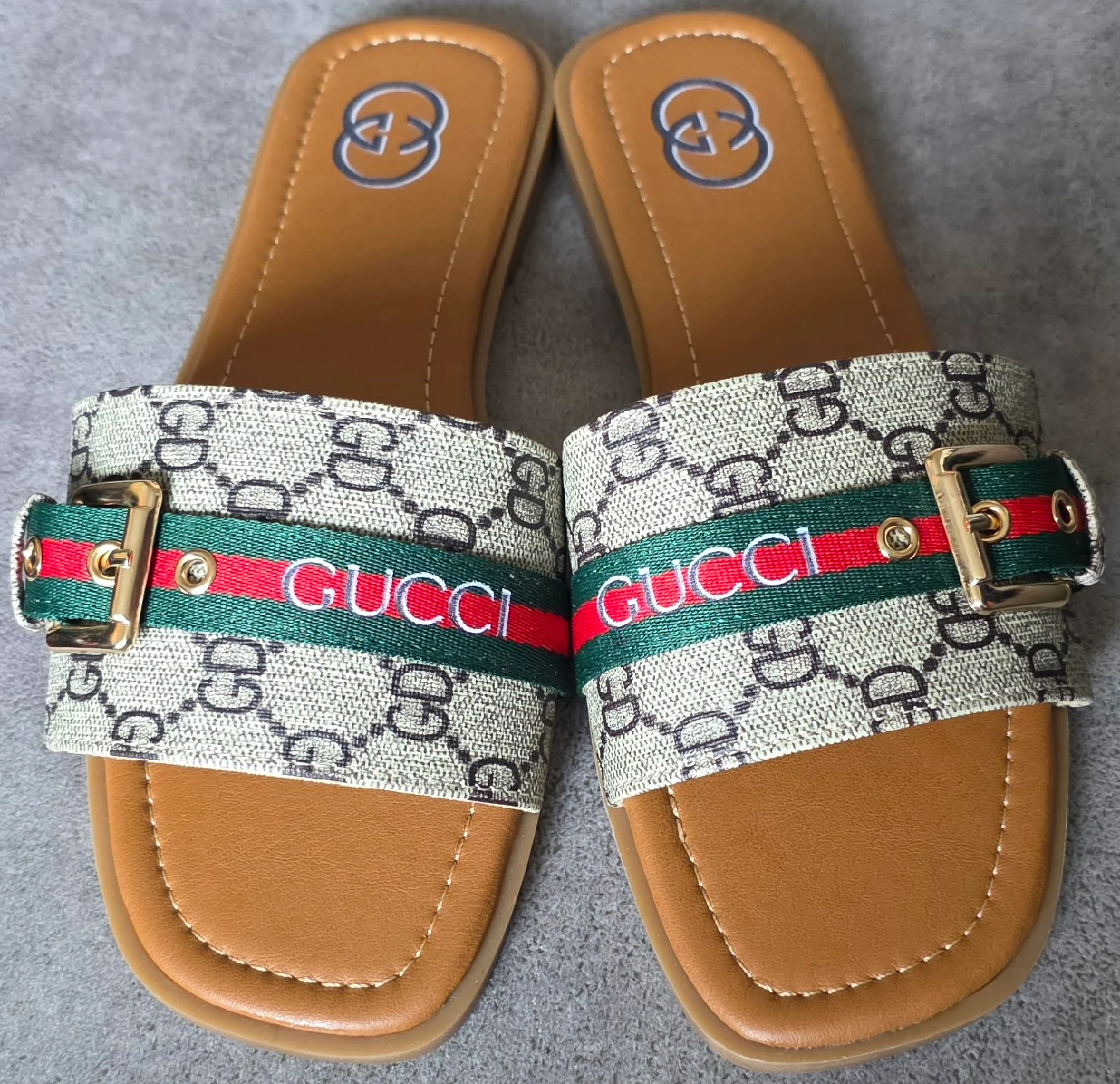 Ladies Women's Slip On Slider Sandals - Size EU 39