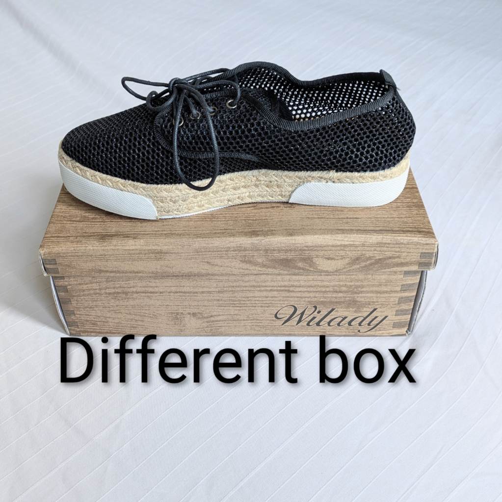 Lace up net summer espadrille plimsolls UK4 New