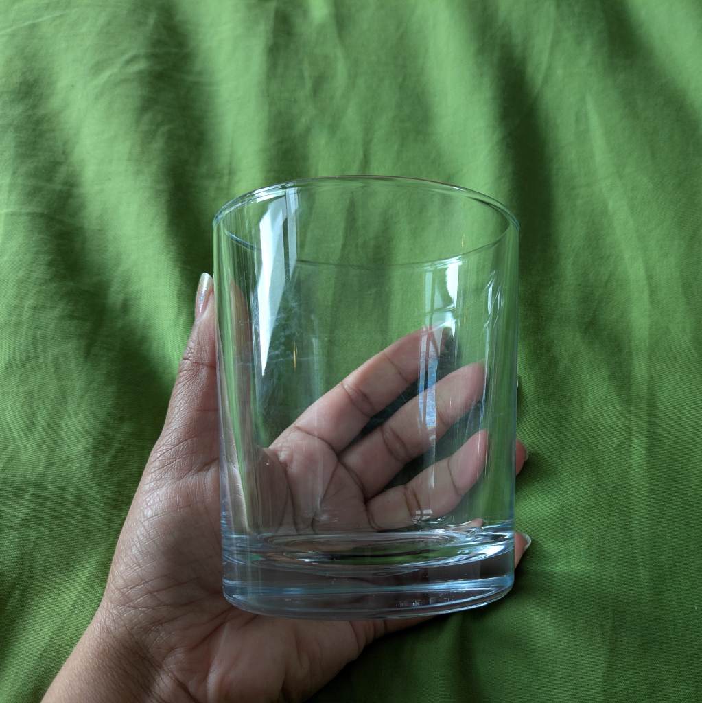 Large glass candle jar, vase or holder for decoration