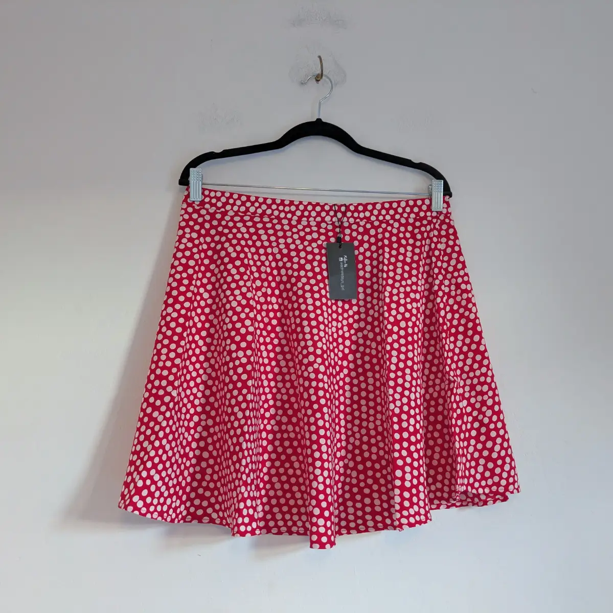 Red polka dot flippy flared Wednesday's Girl summer holiday skirt UKL NWT