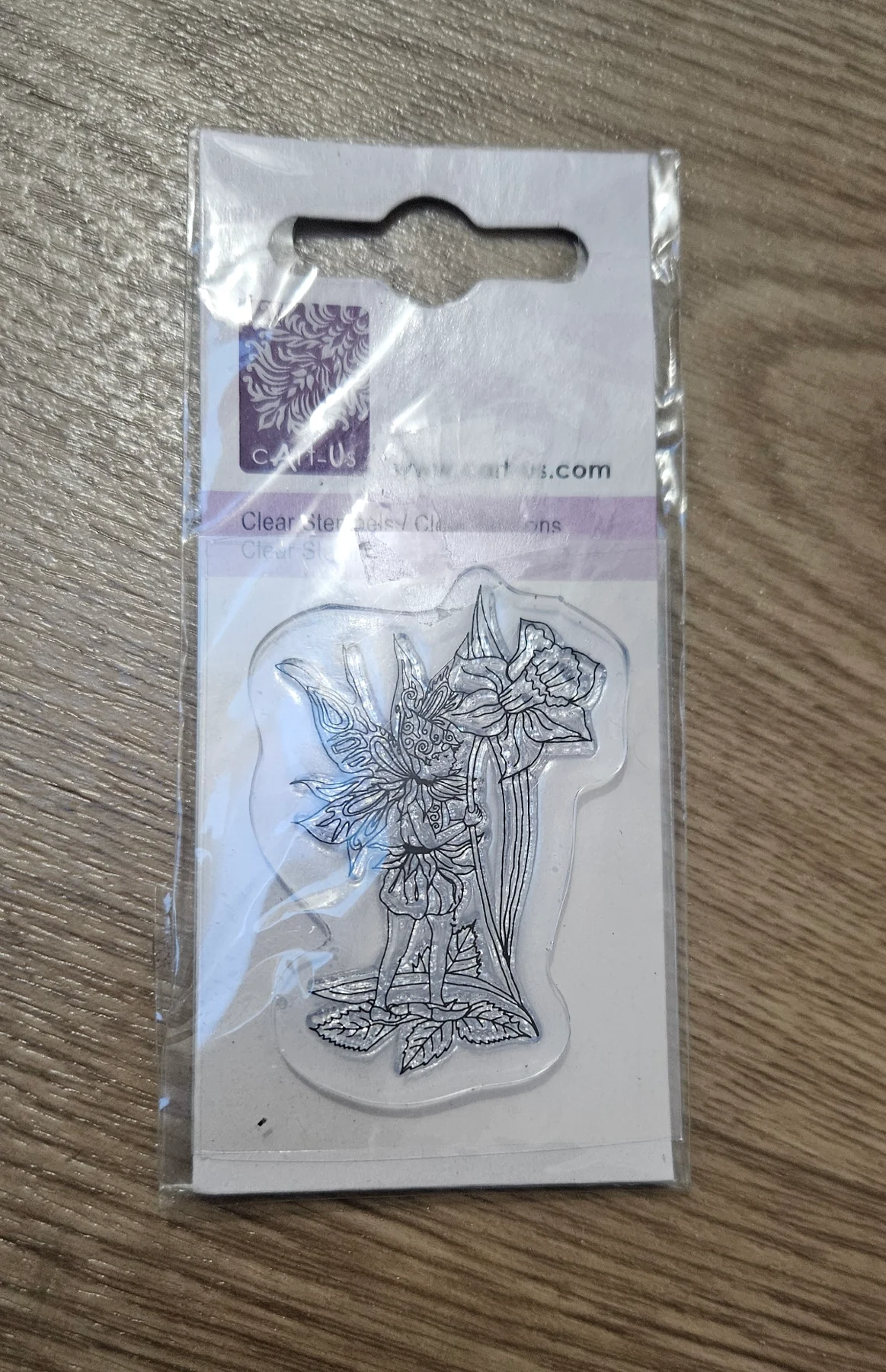 cArt-Us Clear Stamp Elf with Daffodil So Sweet Crafting Stamp