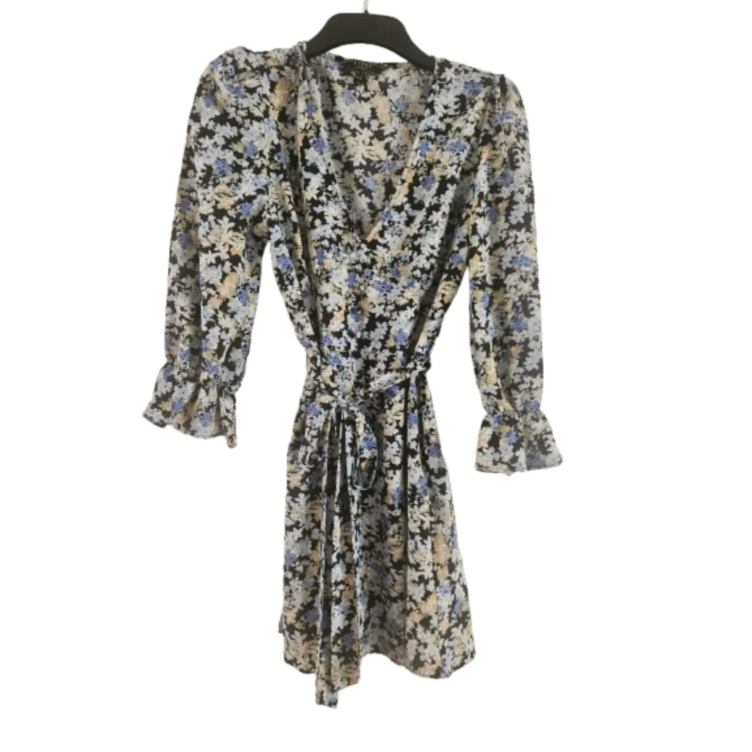 Lipsy London Floral V-Neck Belted Mini Tea Dress UK 14 (US 10 / EU 42)