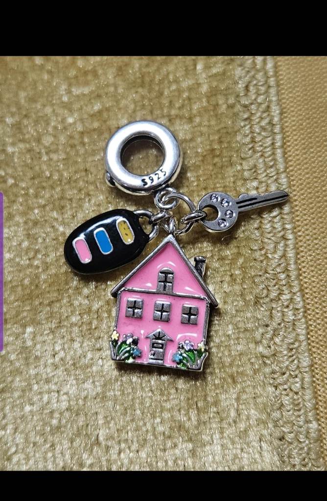 S925 Home house with keys charm pendant dangle