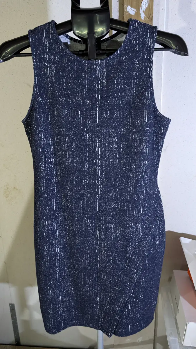 Next SP Navy Textured Knit Wrap Skirt Dress 10