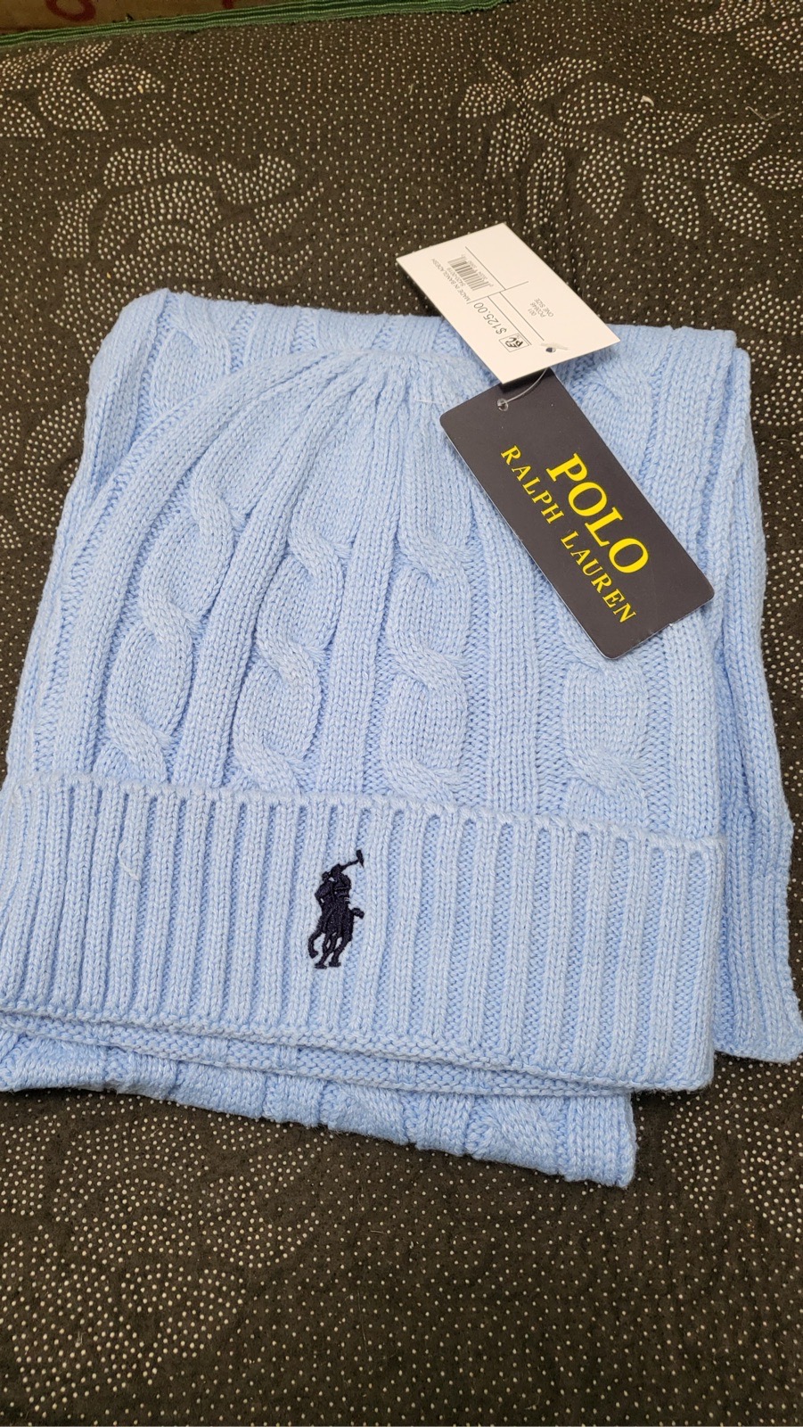 Ralph Lauren unisex beanie with scarf