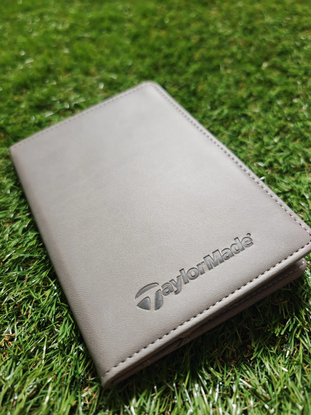 Taylormade grey leather golf scorecard holder yardage book