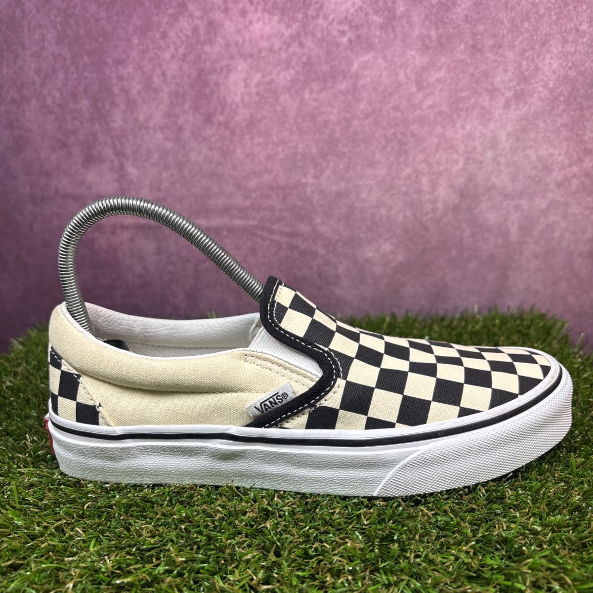 Vans slips on checkerboard shoes