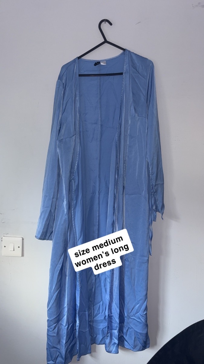 Women’s long wrap dress size medium