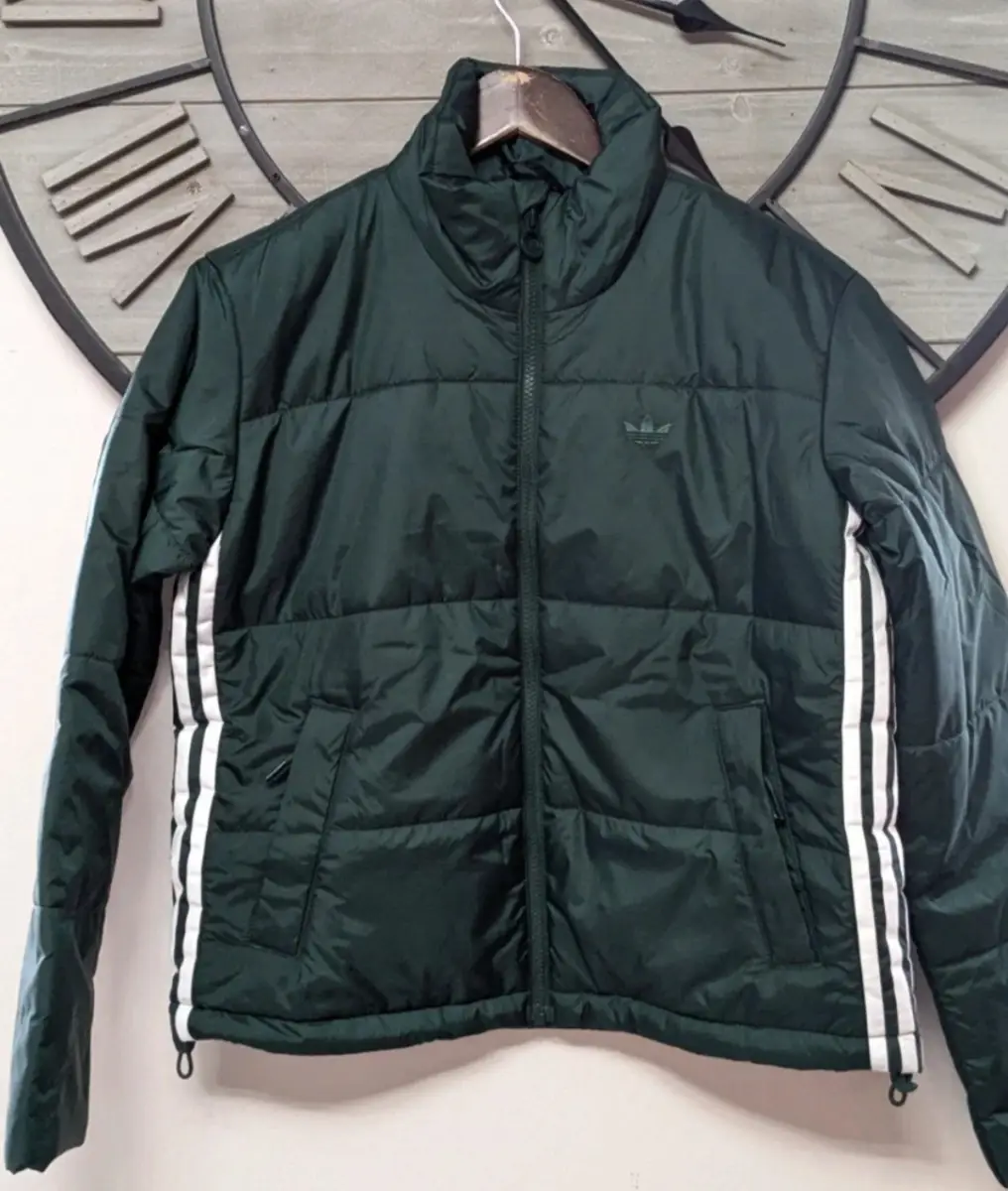 Adidas jacket forest green size 6-8