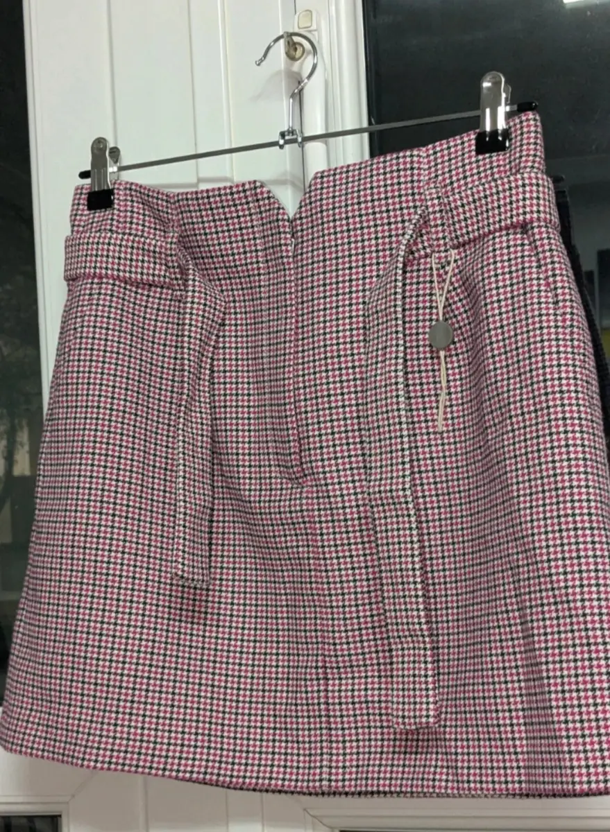 Make houndstooth mini skirt -12
