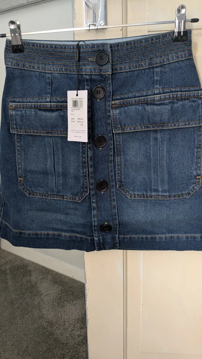 Reiss denim mini skirt size 8