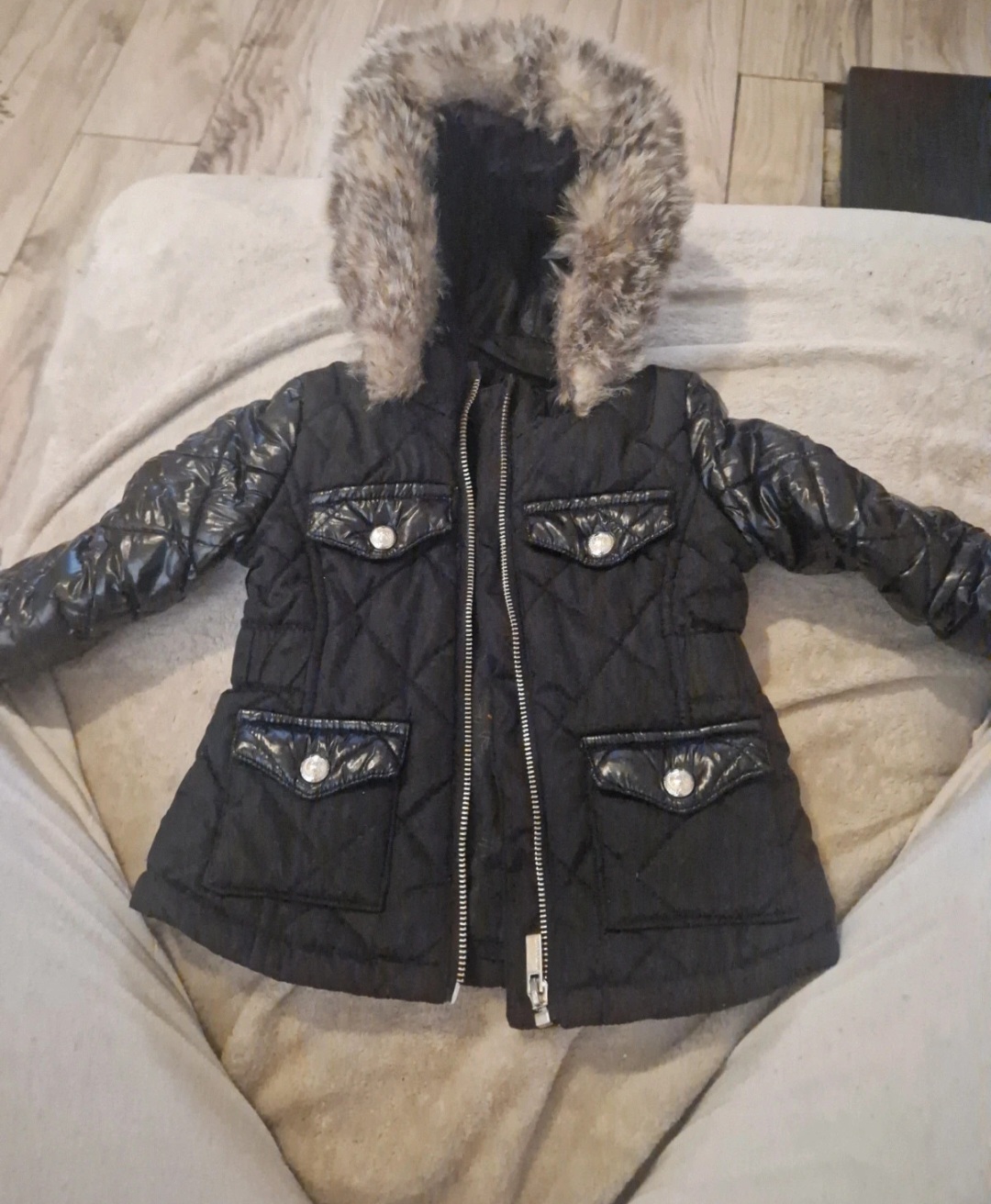 Girls river island parka coat