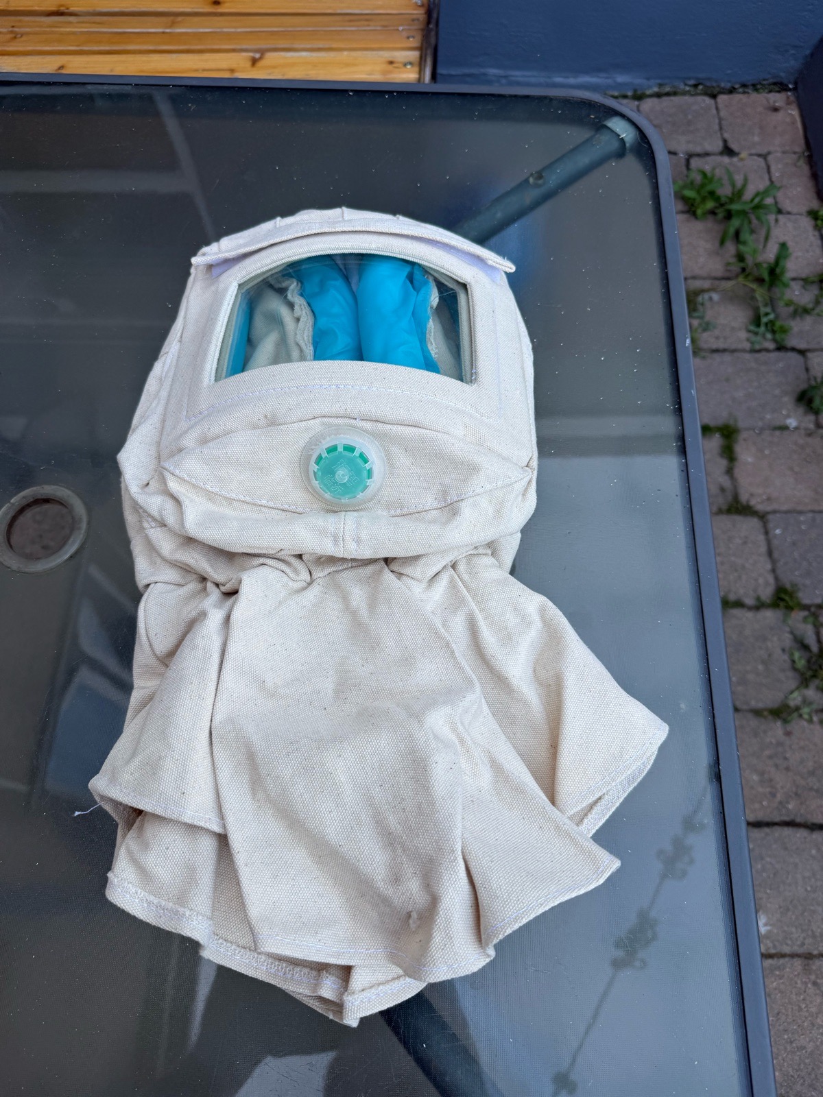 canvas sandblasting hood mask