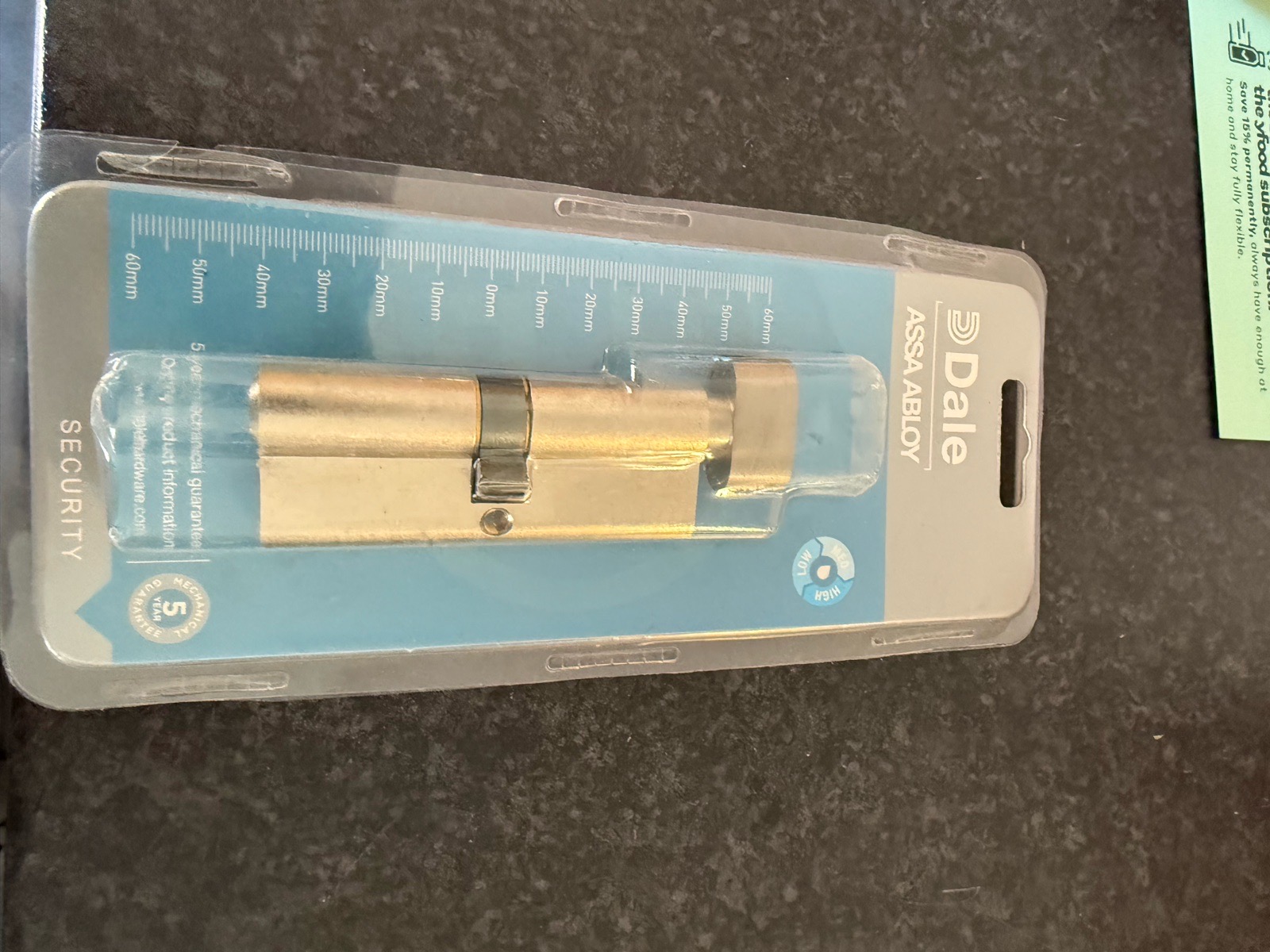 Dale (Assa Abloy) Euro Profile Cylinder & Thumbturn Lock  35/10/35