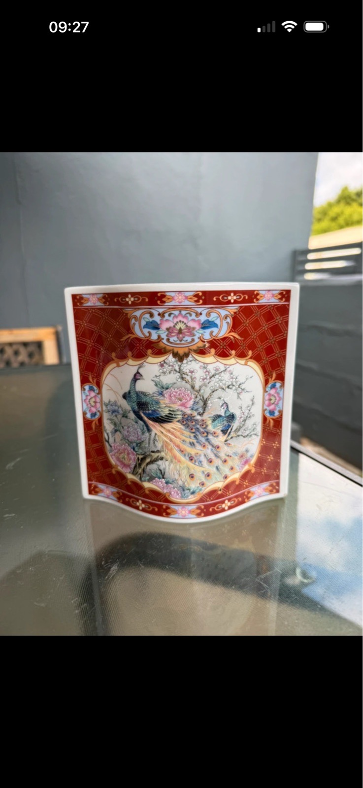 vintage Japanese porcelain vase